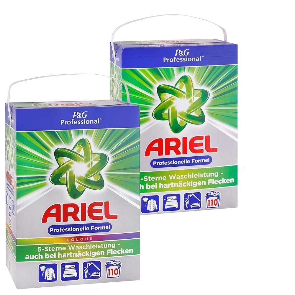 ACTION PACK Ariel Professional farebný prášok na 110 praní + Ariel univerzálny prášok na 110 praní