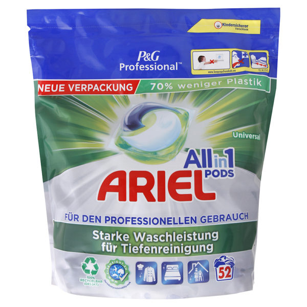 Ariel Pods All in 1 univerzálne kapsule na pranie 52 ks