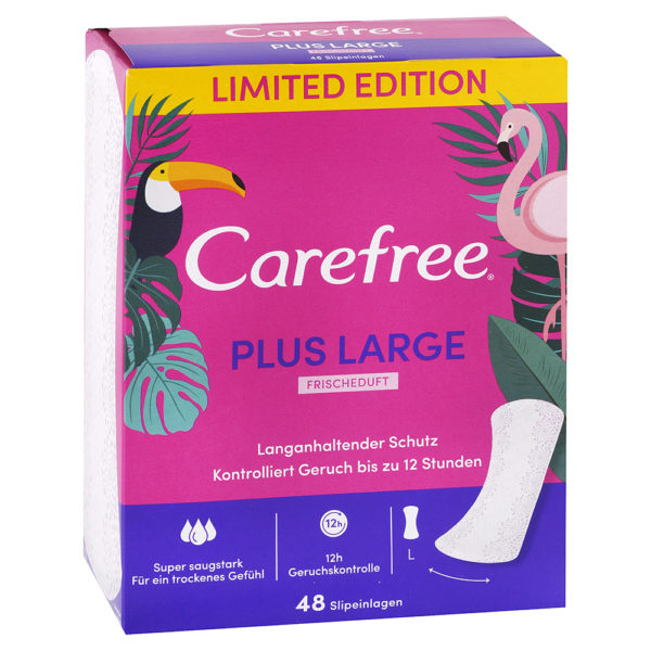 Carefree intímky Plus Large so sviežou vôňou 48 ks