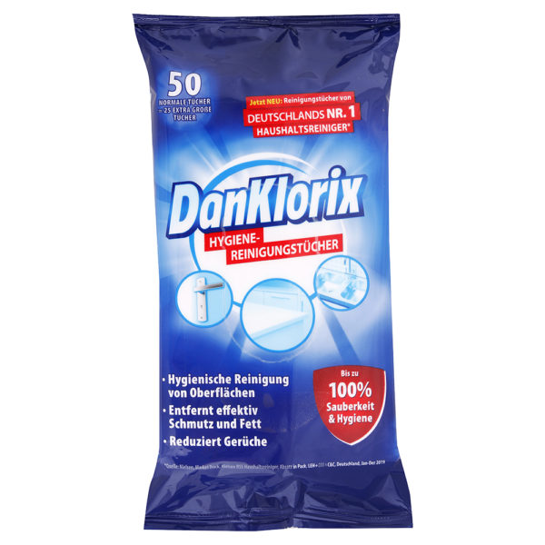 Danklorix hygienické čistiace utierky 50 ks