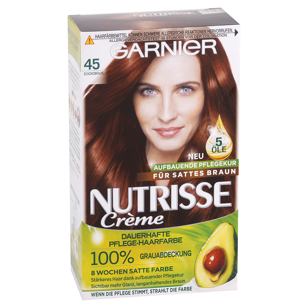 Garnier Nutrisse krémová permanentná farba na vlasy 45 Čokoládovo hnedá