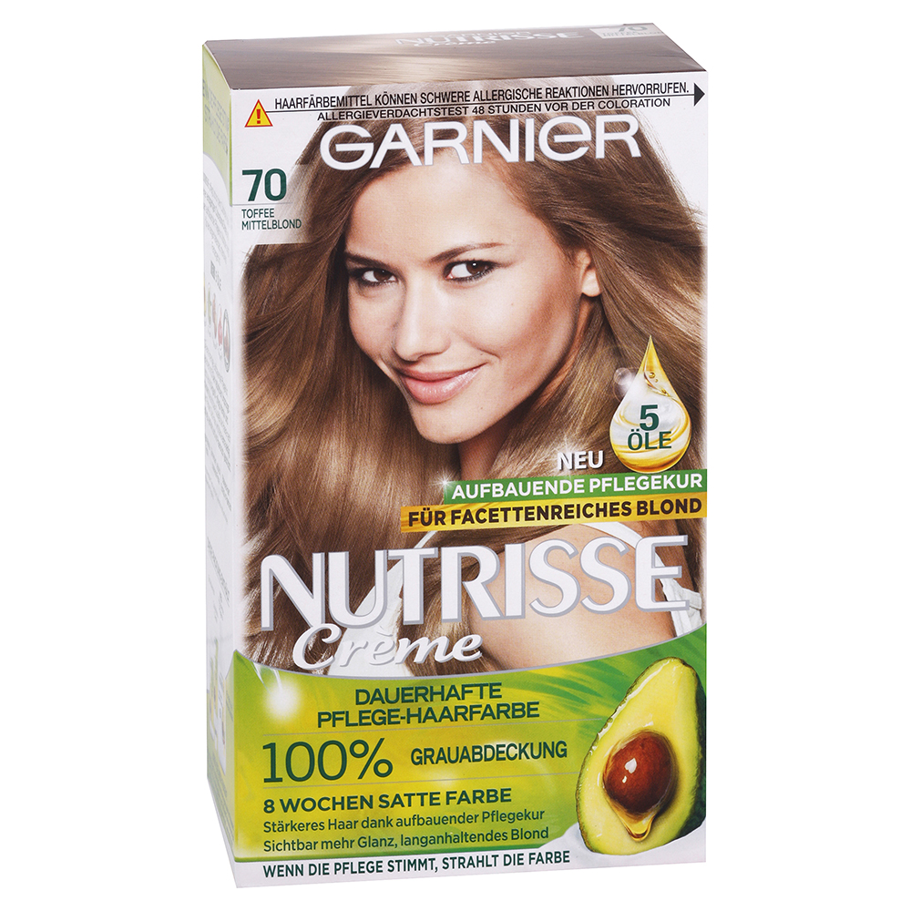 Garnier Nutrisse krémová permanentná farba na vlasy 70 Stredne blond - Karamelová