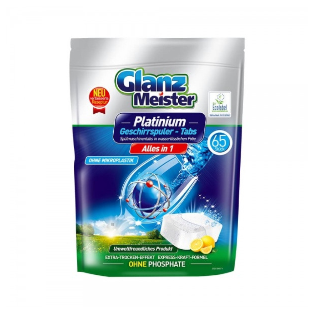 Glanz Meister Eko Platinum tablety do umývačky riadu 65 ks