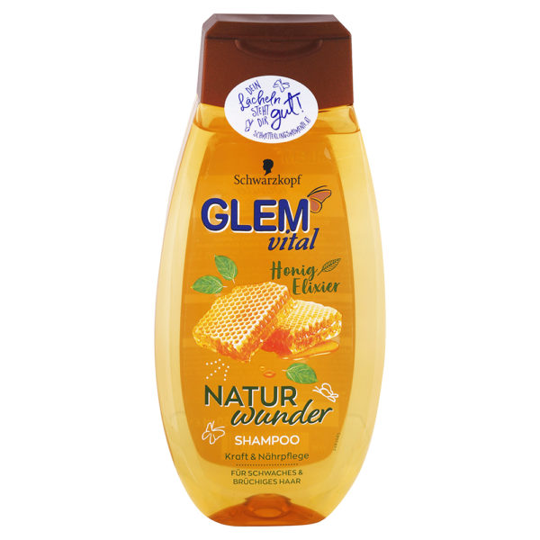 Glem Vital šampón prírodný zázračný med na slabé a lámavé vlasy 350 ml