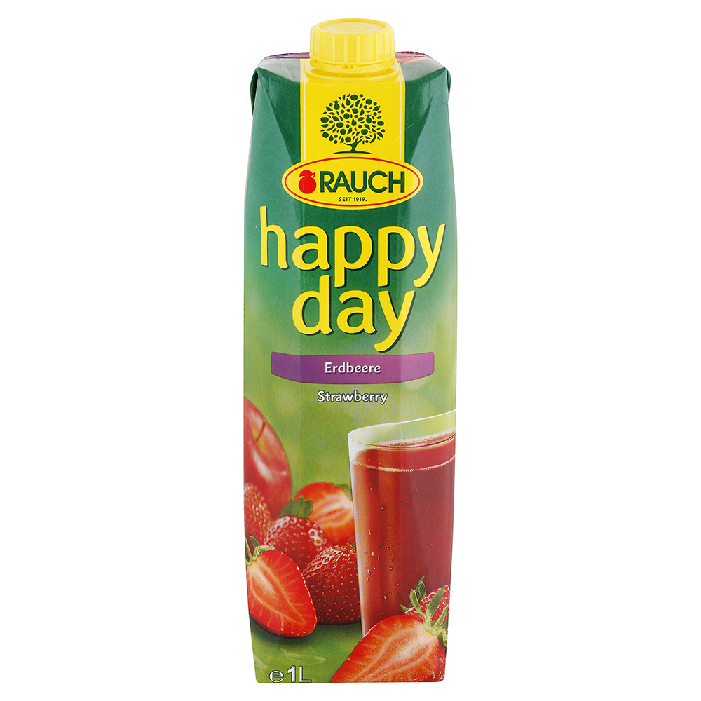 Happy Day Rauch ovocná šťava / džús Jahoda 1 l
