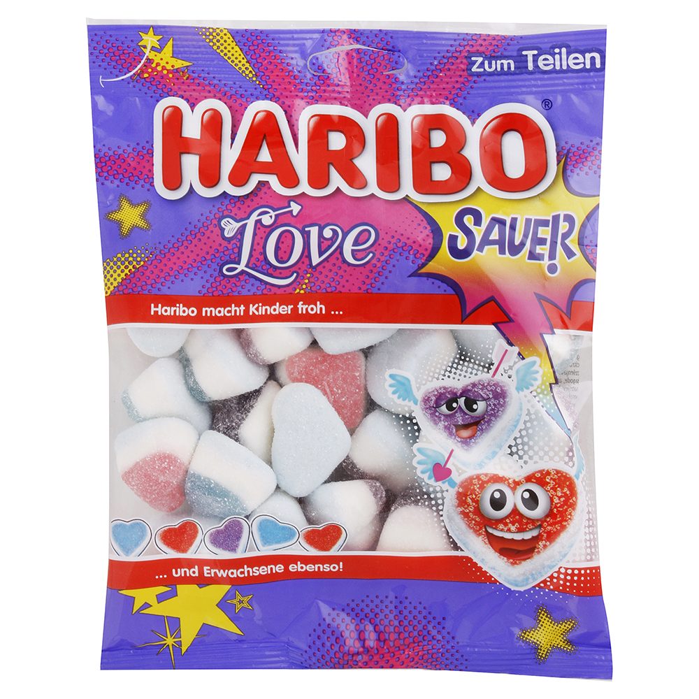 HARIBO kyslé želatínové cukríky Love 175 g