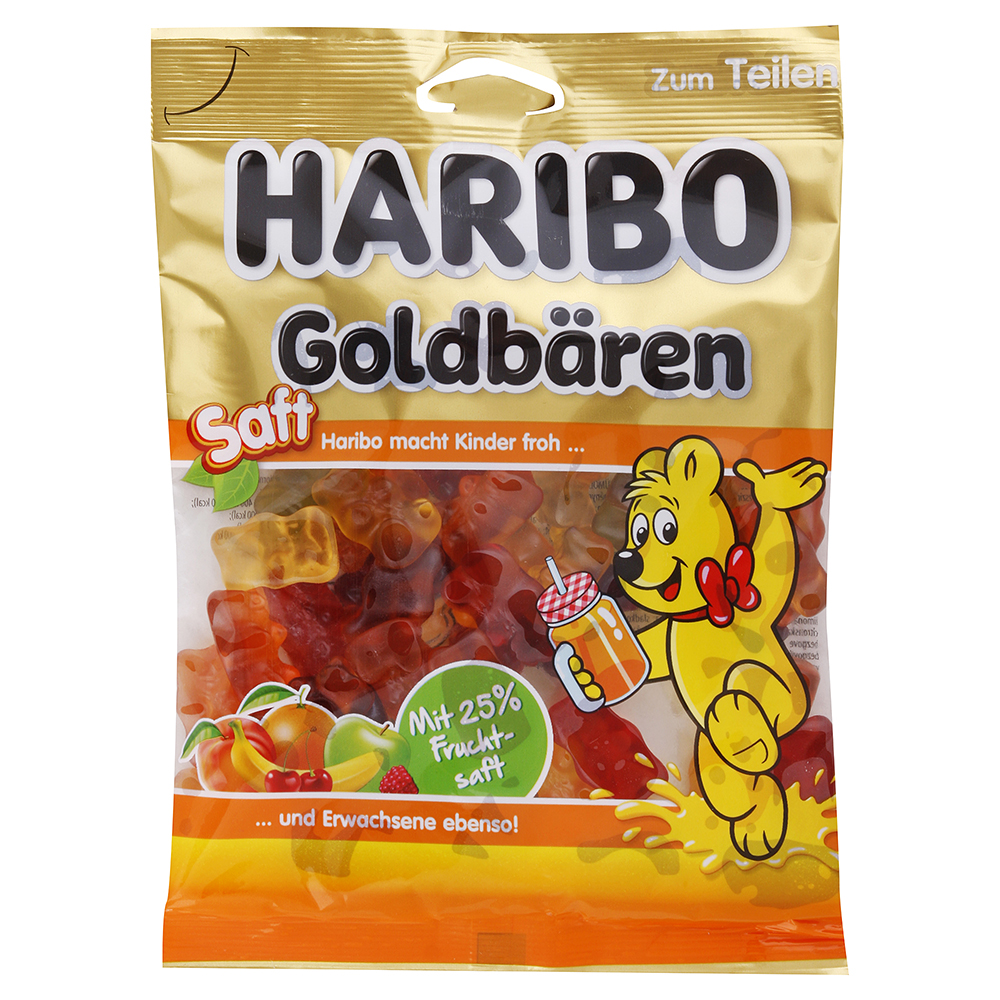 HARIBO Saft Goldbären želé cukrovinky s ovocnou šťávou 175 g