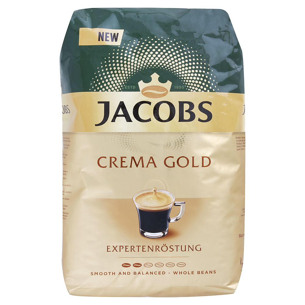 Jacobs zrnková káva Caffe Crema Gold 1 kg