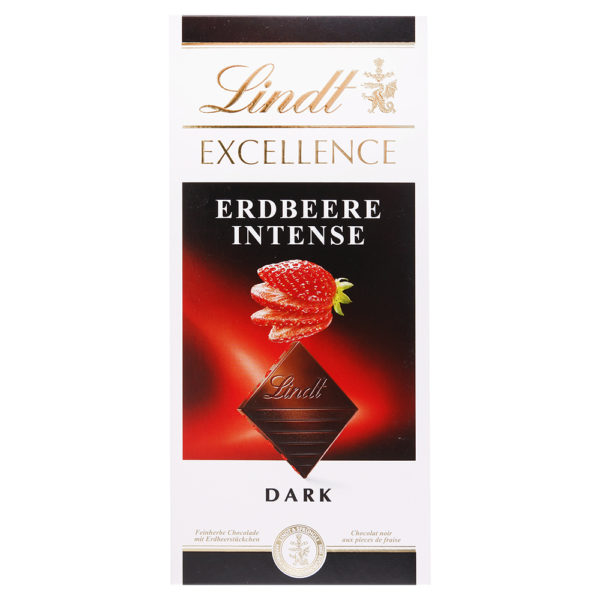 Lindt Excellence horká čokoláda Jahoda 100 g