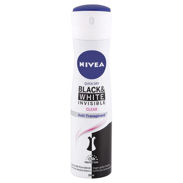 Nivea antiperspirant v spreji Black & White invisible clear 150 ml