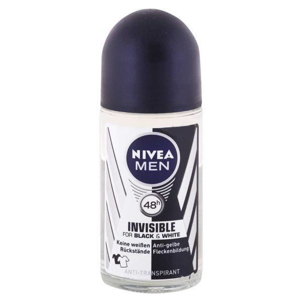 Nivea Men guľôčkový antiperspirant pre mužov Invisible for Black & White 50 ml