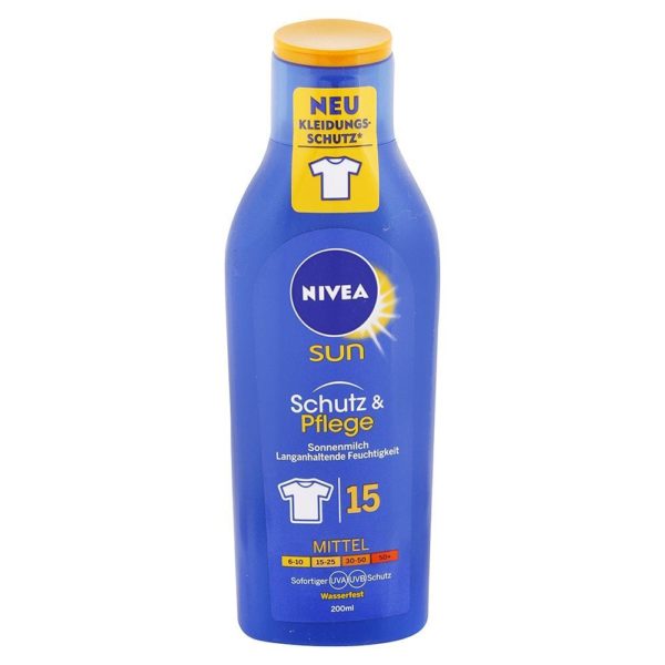 NIVEA Sun hydratačné mlieko na opaľovanie SPF 15 200 ml