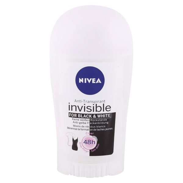 Nivea tuhý antiperspirant Invisible for Black & White Clear 40 ml