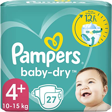 Pampers Baby Dry detské plienky (4+) 10-15 kg / 27 ks