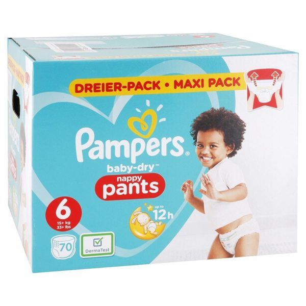 Pampers Baby Dry nohavičkové plienky (6) 15+ kg / 70 ks