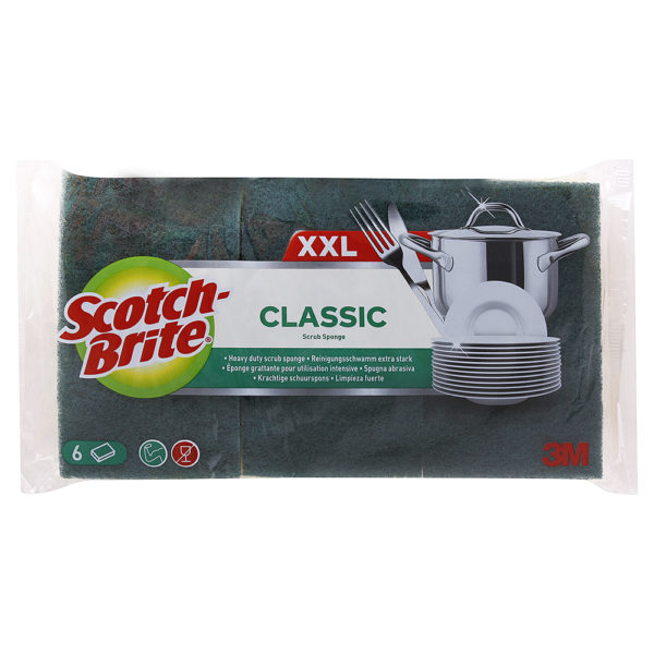 Scotch-Brite Classic XXL špongia na umývanie riadu 6 ks