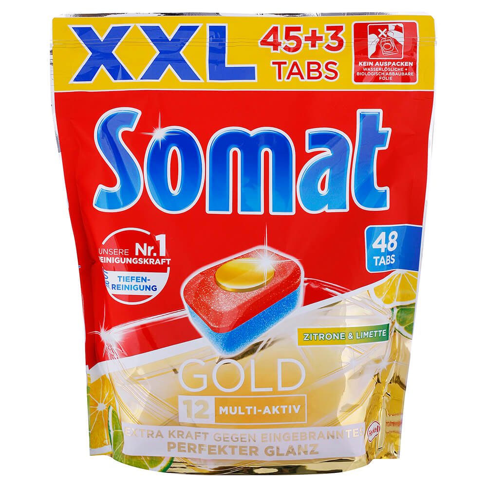 Somat Gold tablety do umývačky riadu Citrón a limetka 48 ks