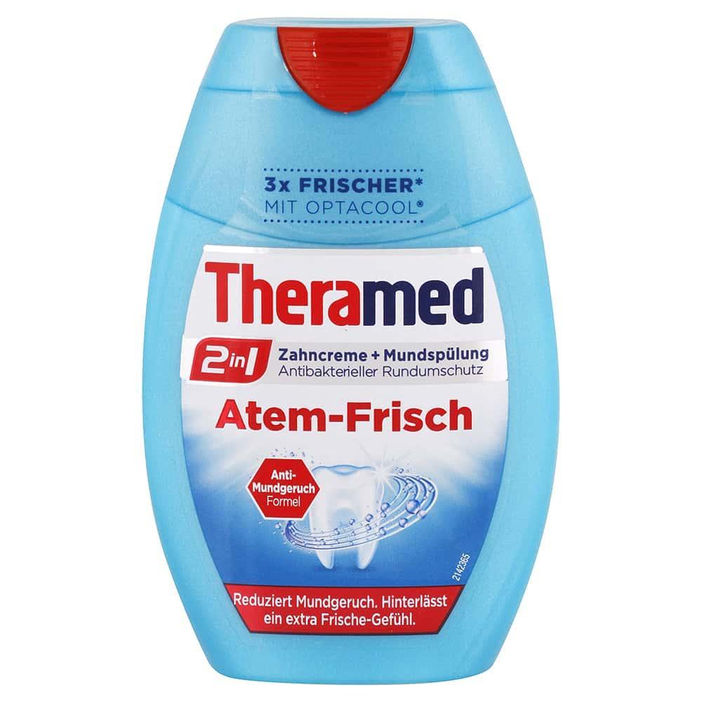Theramed Atem Frisch 2v1 zubná pasta pre svieži dych s ústnou vodou 75 ml