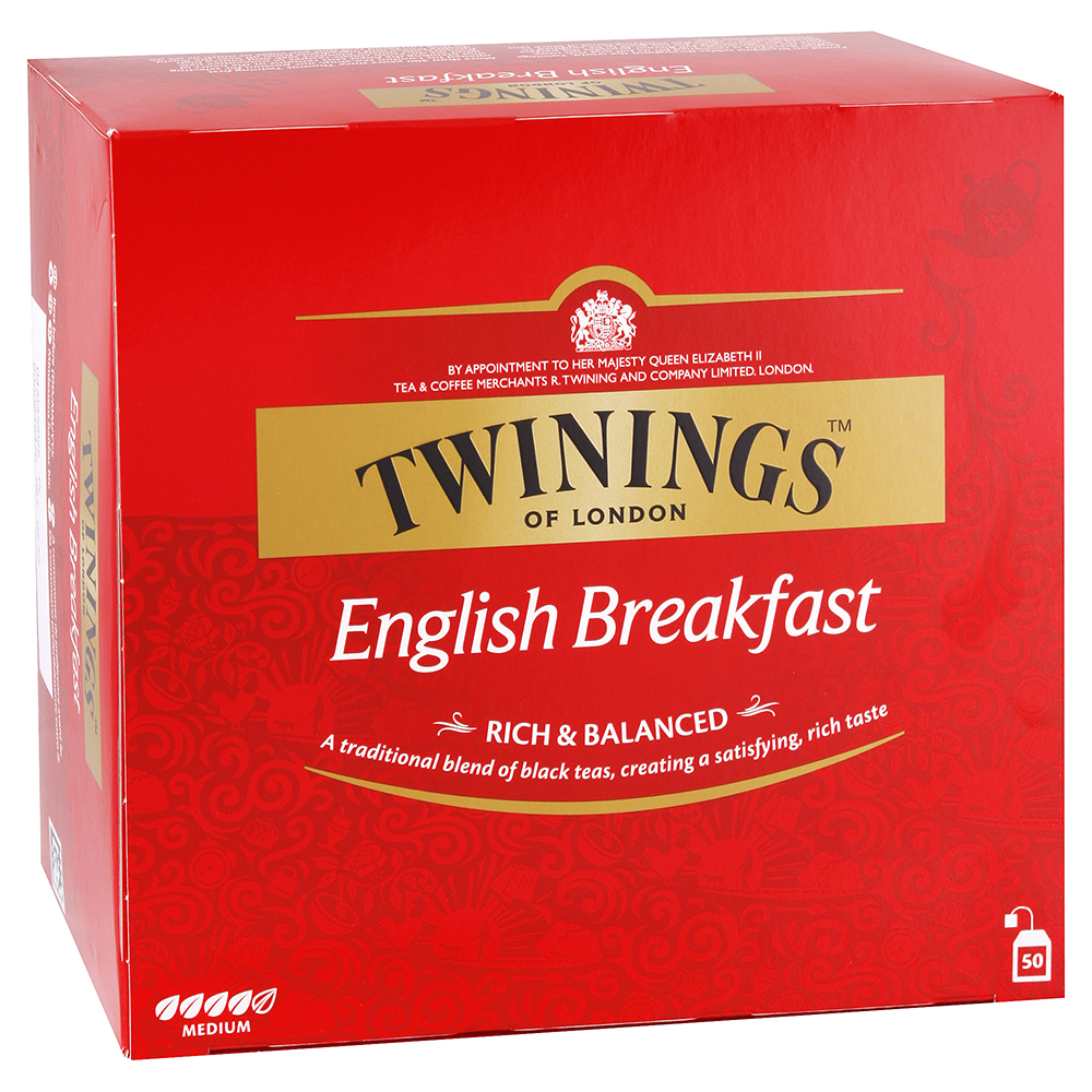 TWININGS čierny čaj English Breakfast 50 ks