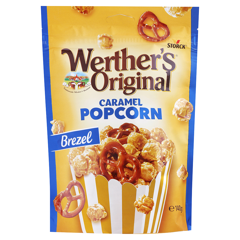 Werther's Original karamelový popcorn Brezel - Praclíky 140g