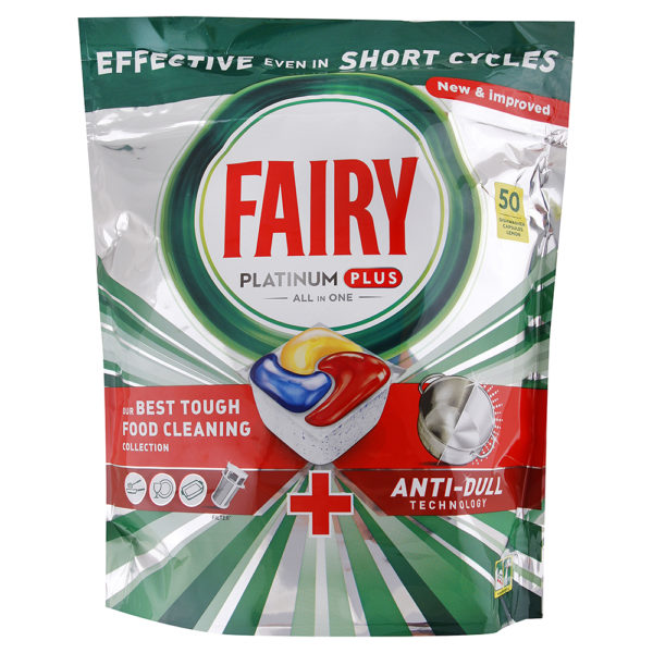 Fairy Platinum Plus All in One kapsule do umývačky riadu 50 ks