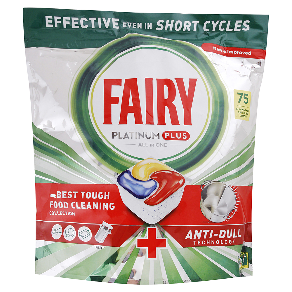 Fairy Platinum Plus All in One kapsule do umývačky riadu 75 ks