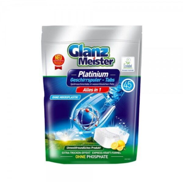 Glanz Meister Eko Platinum tablety do umývačky riadu 25 ks