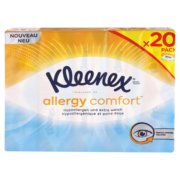Kleenex Allergy papierové vreckovky 4-vrstvové 20 ks
