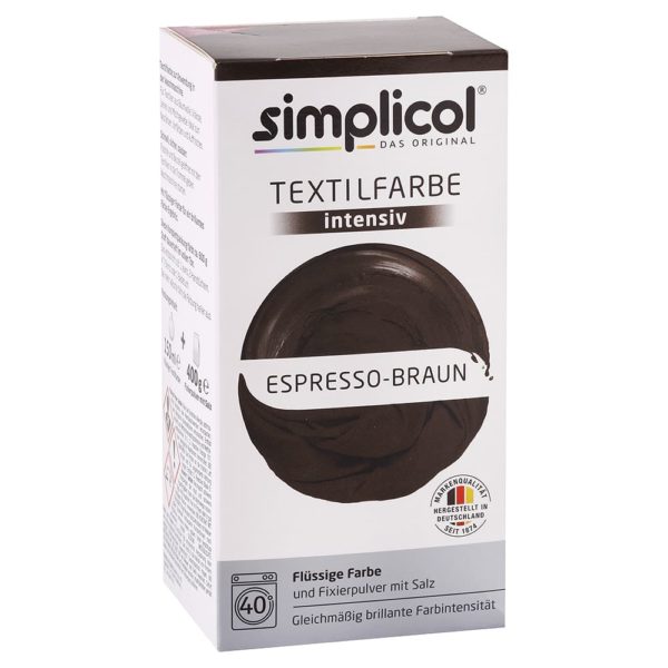 Simplicol farba na textil Espresso hnedá 150 ml + 400 g