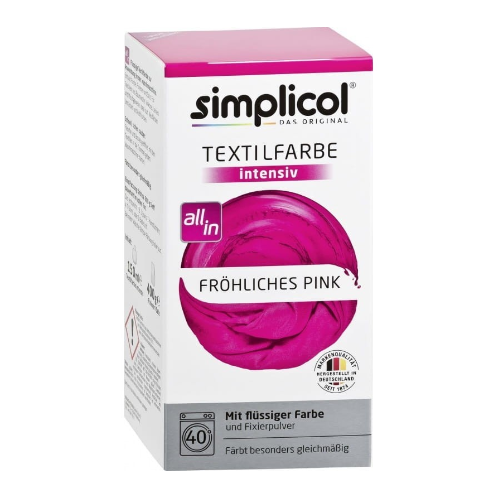 Simplicol farba na textil Veselá Ružová 150 ml + 400 g