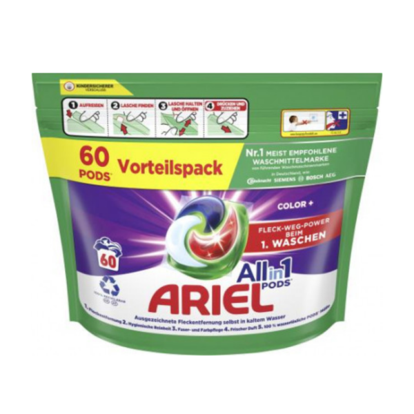 Ariel Pods All in 1 Color kapsule na farebné pranie 60 ks