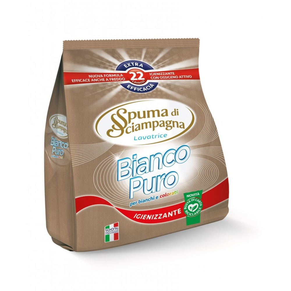 Spuma di Sciampagna univerzálny prací prášok Bianco Puro 990 g / 22 praní