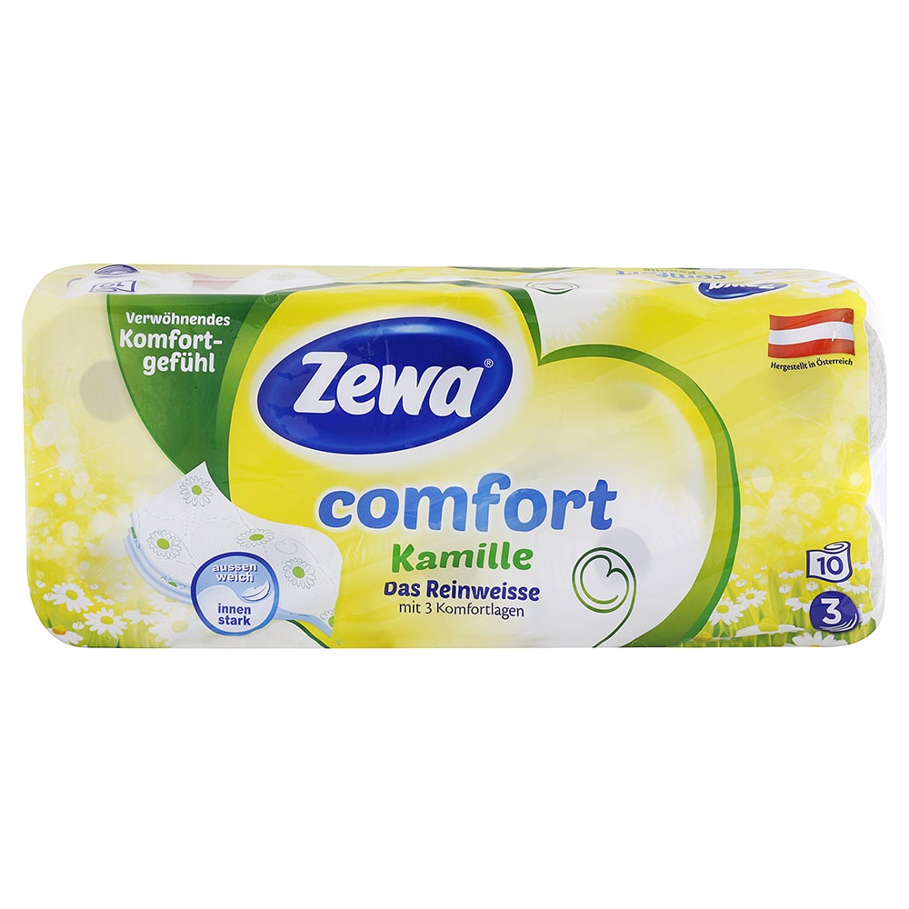 Zewa toaletný papier 3-vrstvový Comfort Kamilka 10 ks