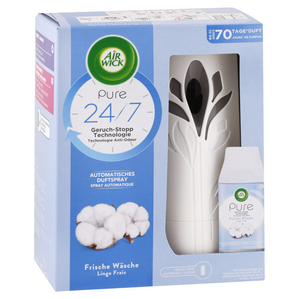 Air Wick Freshmatic Pure osviežovač vzduchu s dávkovačom Jemná bavlna 250 ml