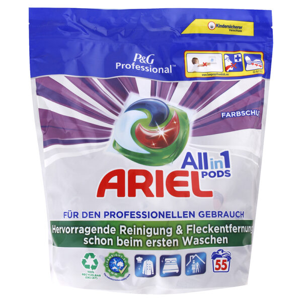 Ariel Pods Professional All in 1 Color kapsule na farebné pranie 55 ks