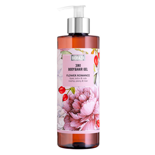 Biobaza BODY and HAIR 3v1 sprchový gél Flower romance 400 ml