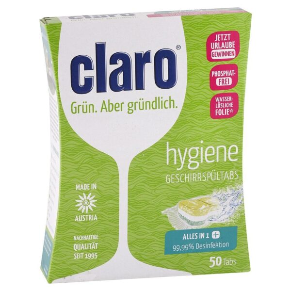 Claro Hygiene All in 1 tablety do umývačky riadu 50 ks