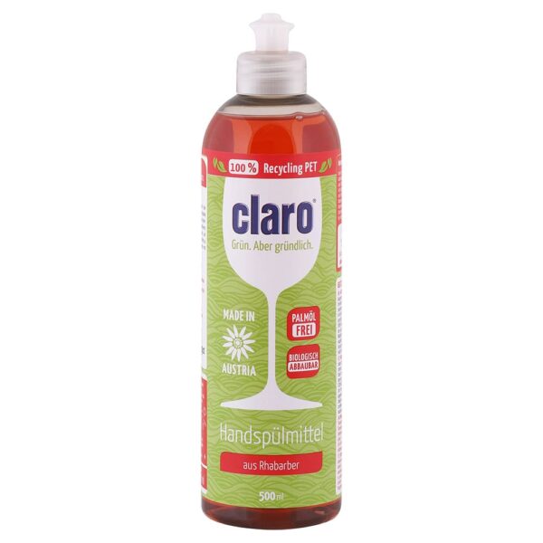 Claro prostriedok na umývanie riadu Rebarbora 500ml