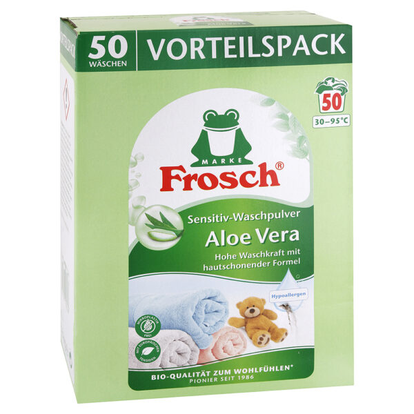 Frosch Sensitive univerzálny prací prášok Aloe Vera 3