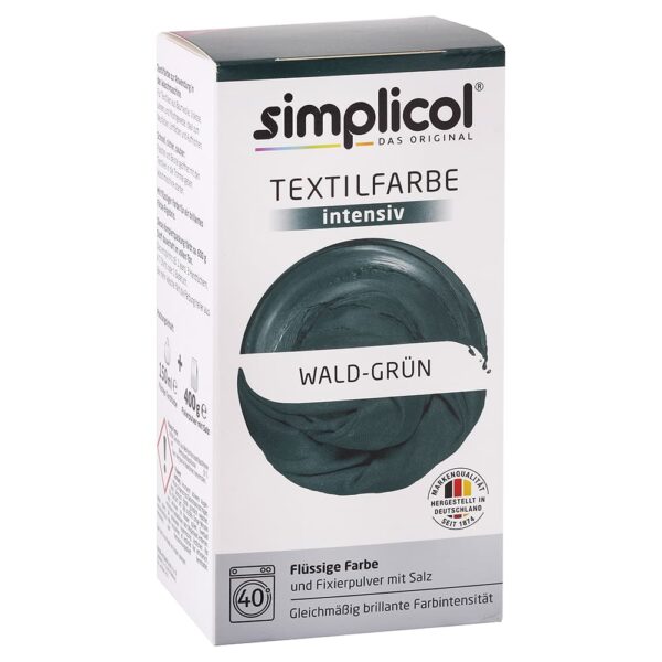 Simplicol farba na textil Lesná zelená 150 ml + 400 g