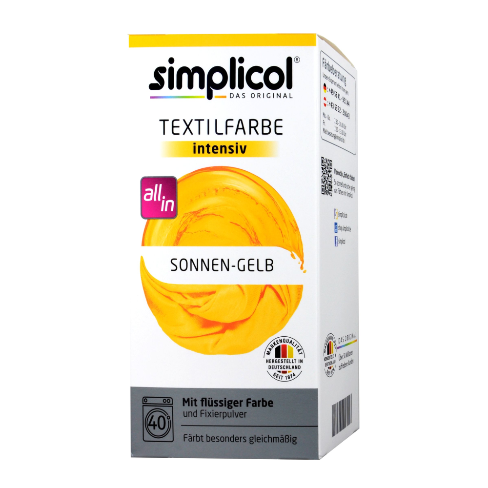 Simplicol farba na textil Slnečno žltá 150 ml + 400 g