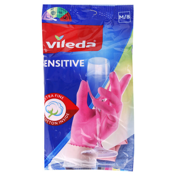 Vileda latexové rukavice M 1 ks