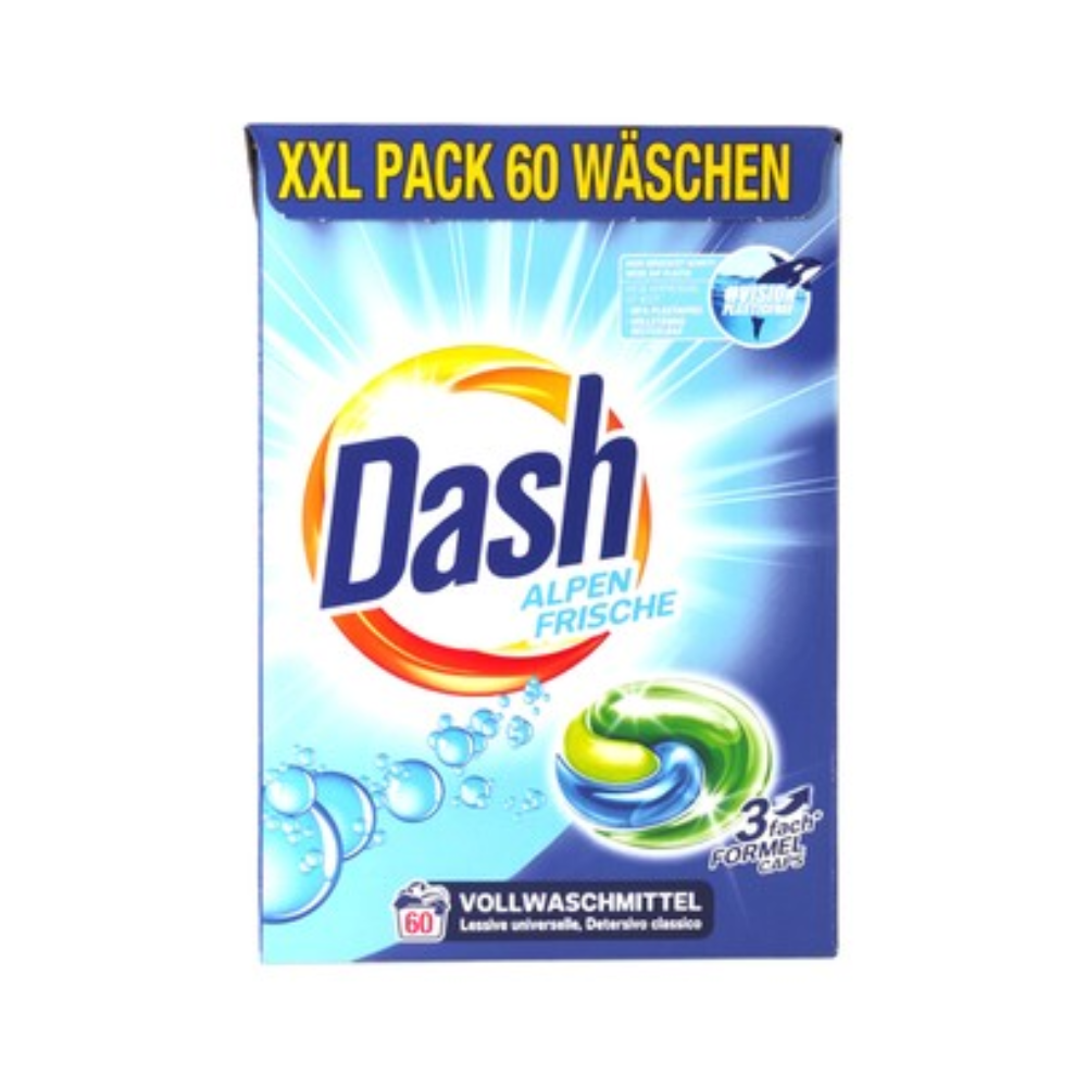 Dash univerzálne kapsule na pranie 3v1 Alpská sviežosť 60 ks