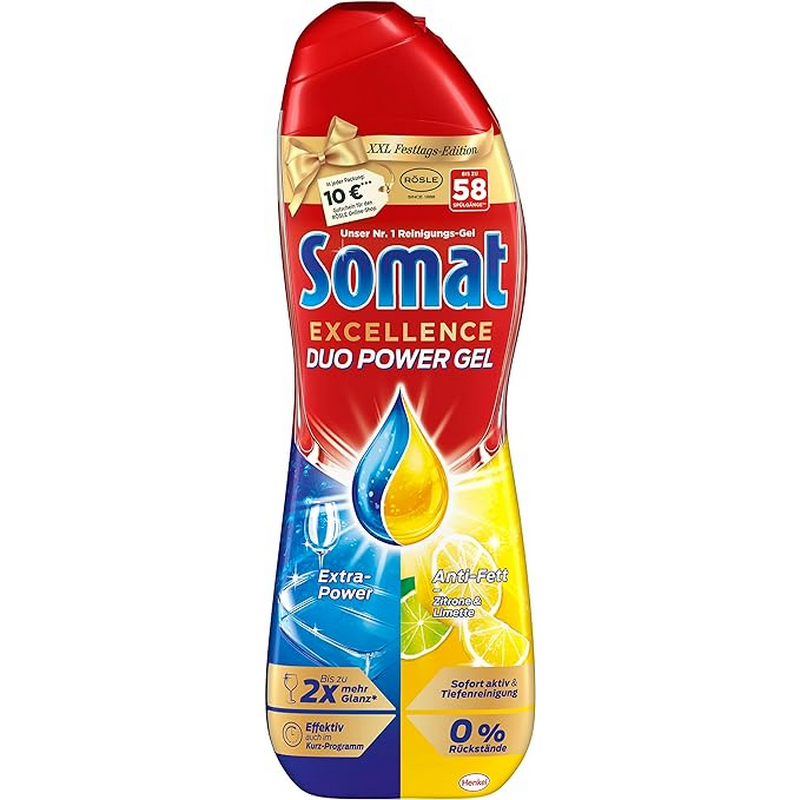 Somat Excellence Duo Gel do umývačky riadu proti mastnote 58 umytí / 928 ml