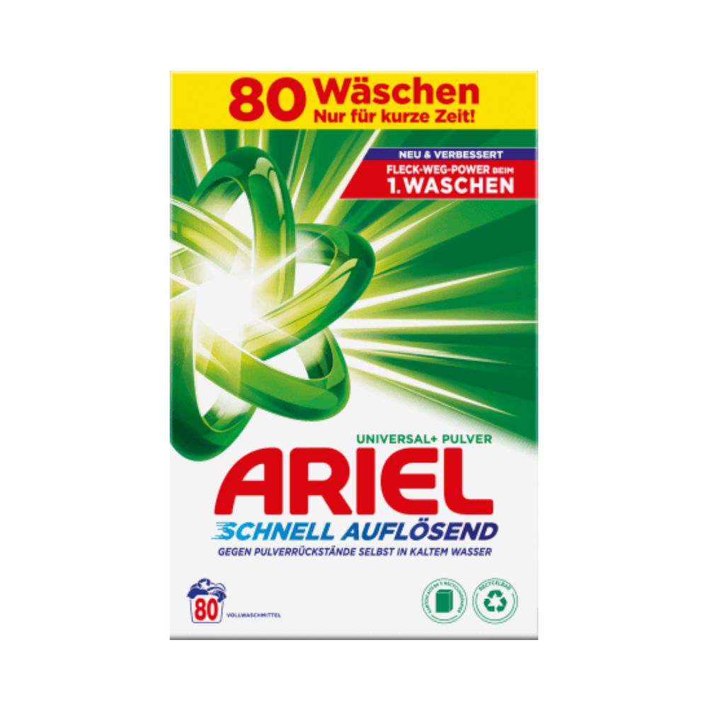 Ariel Universal + univerzálny prášok na pranie 4