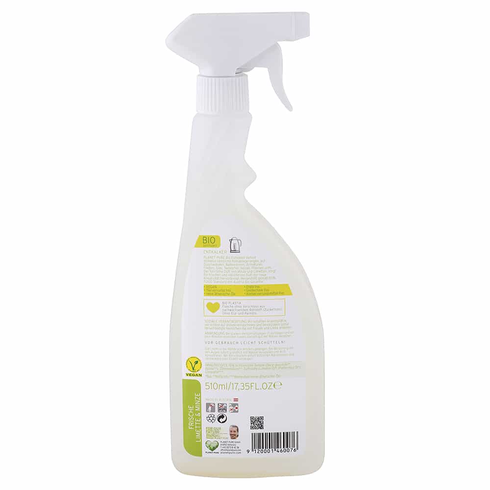 Planet Pure Bio čistič kúpeľne na vodný kameň Limetka a mäta 510 ml - Image 2