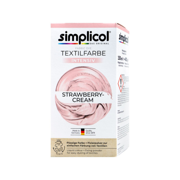 Simplicol farba na textil Jahodový krém 150 ml + 400 g