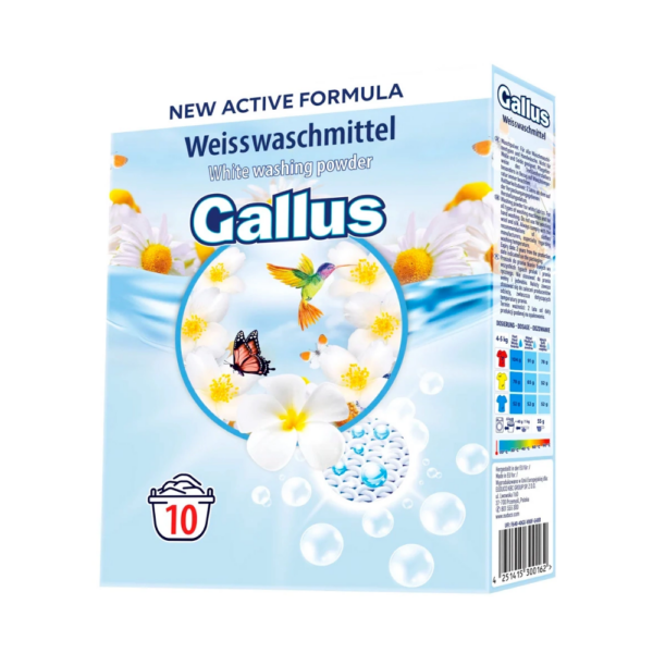 Gallus prací prášok na biele 650 g / 10 praní