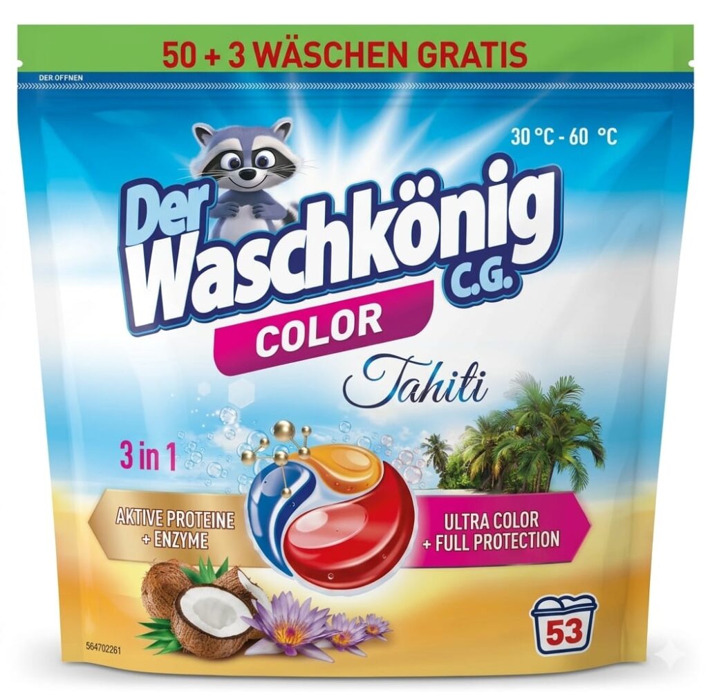Waschkönig Color Tahiti pracie kapsuly 3v1
